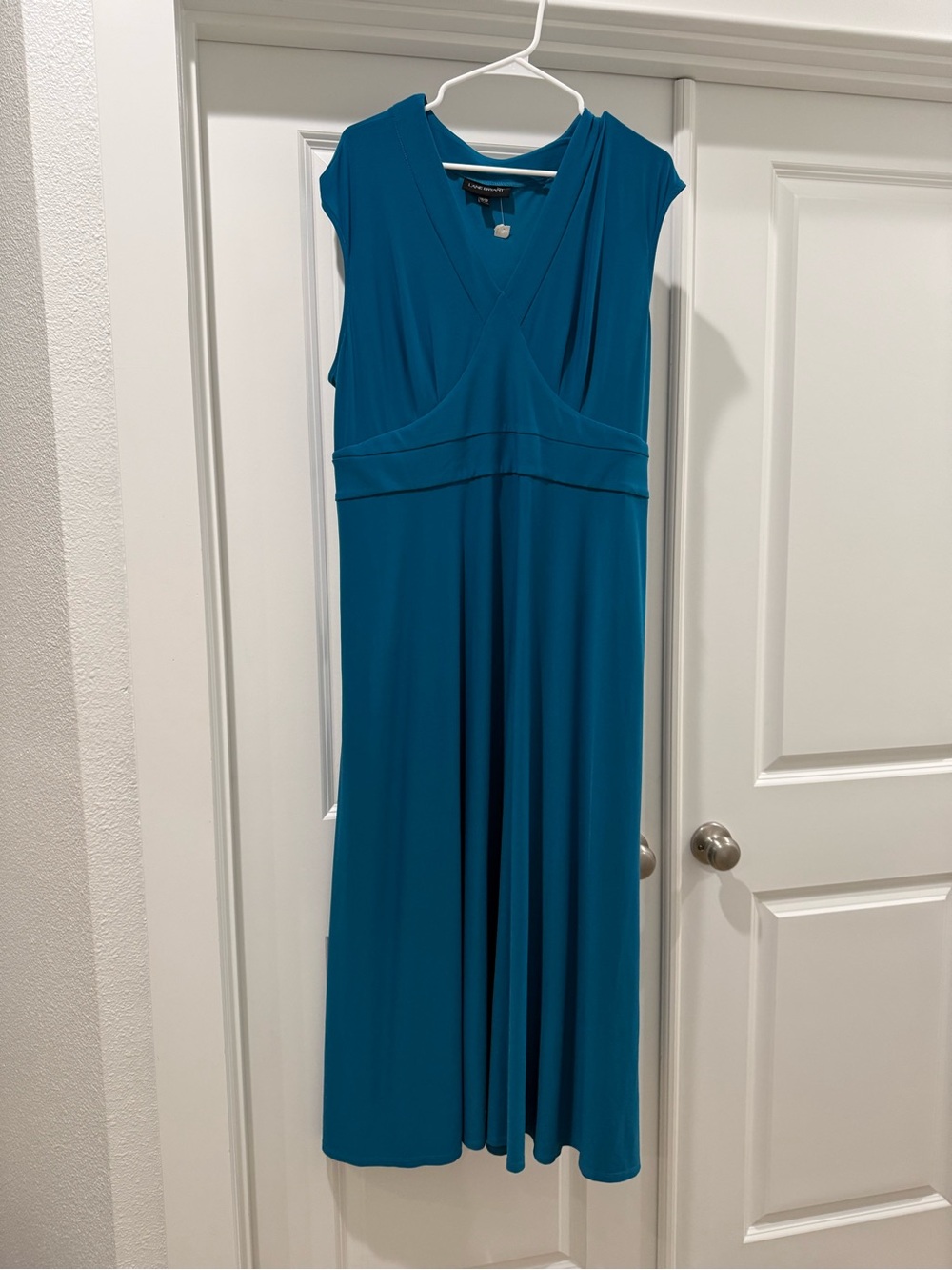 Lane Bryant Teal/Blue Sleeveless V-Neck Maxi Dress | 18/20